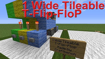 1 Wide Tileable T-Flip-Flop [Minecraft Redstone Tutorial]