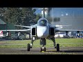 Saab jas 39 gripen  demonstration of manoeuvrability  4k