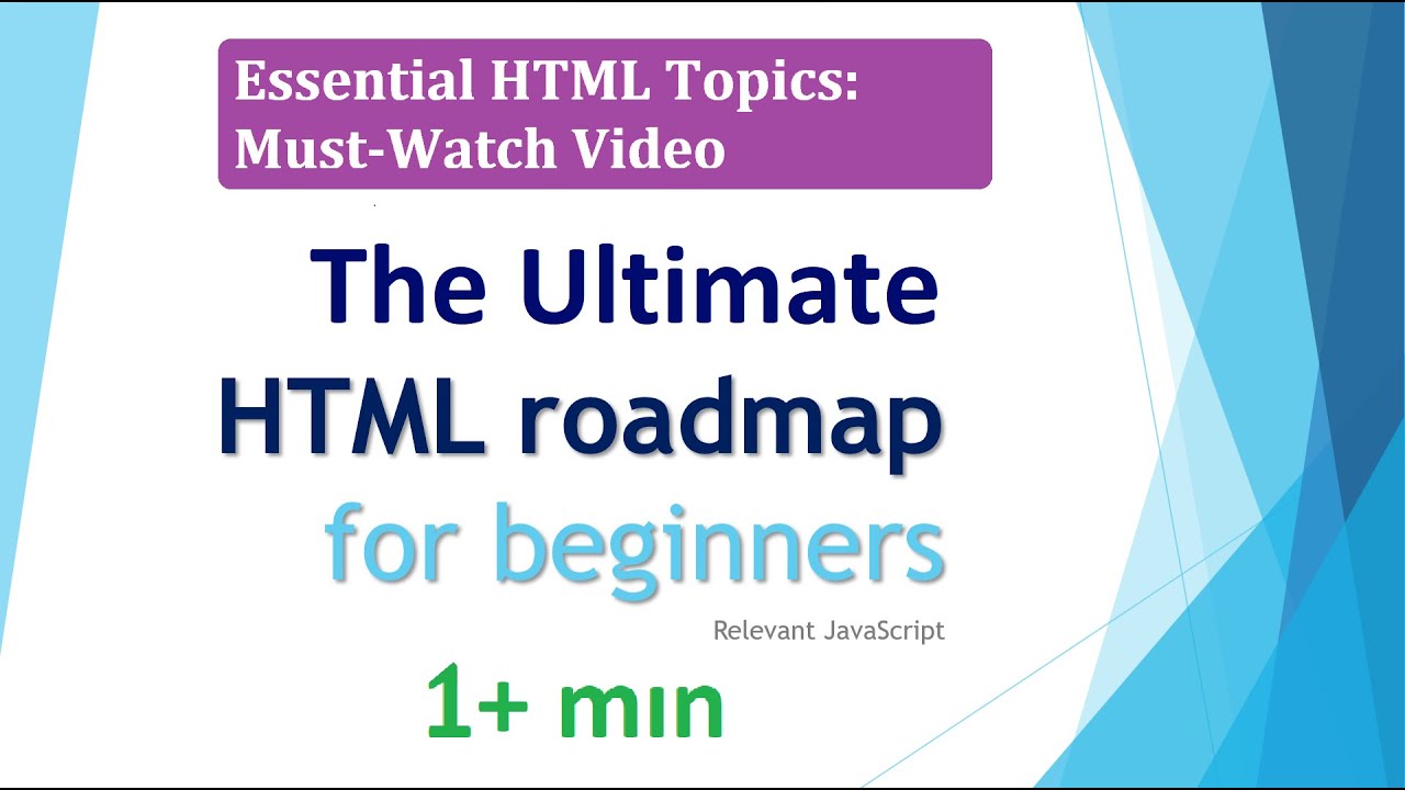 🤓 The Ultimate HTML Web Development Roadmap students : Get Started ...