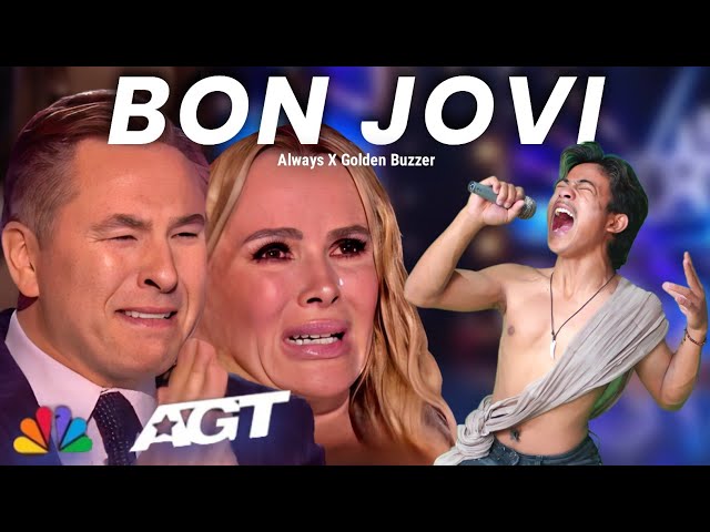 Golden Buzzer | The judges cried hearing the song Bon Jovi with an extraordinary voice on the world class=