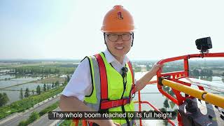 The stability test of DINGLI T series boom lift