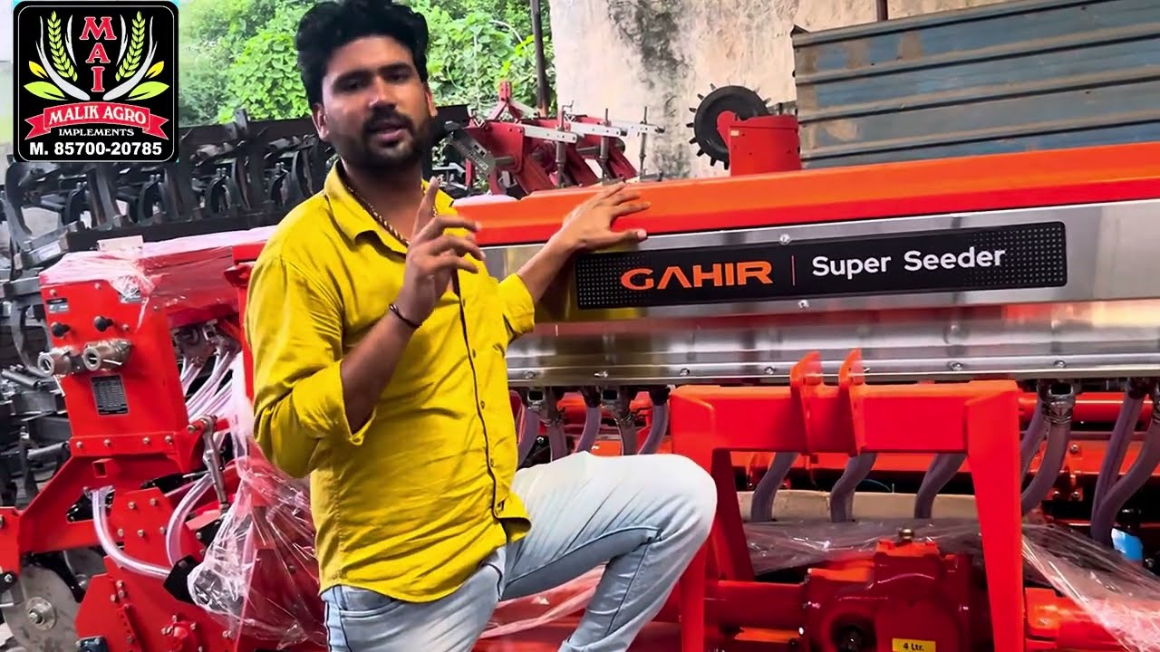 किसान की सभी समस्याओं का  All in one ☝️solution 🔥 Gahir super seeder with stainless steel tank 💪