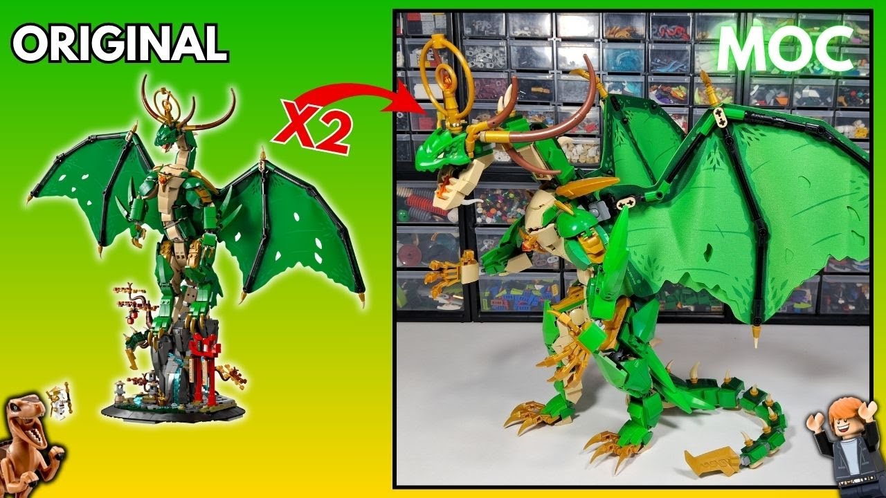 ¡MÁS Y MEJOR ARTICULACIÓN! - LEGO Ninjago Legends: The Guardian Dragron Set(71847) MOC Upgrade