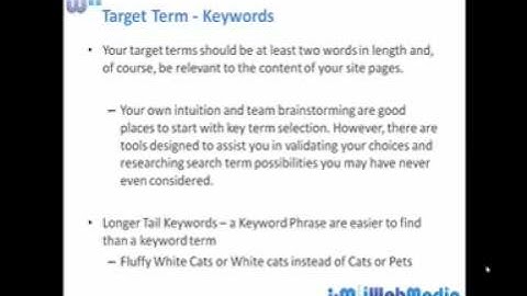SEO Keyword Research - SEO Fundamentals by iWeb Media 2 of 9