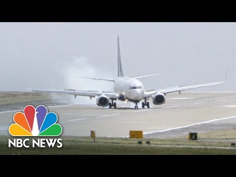 Cross-Wind Landing At Leeds Bradford Airport | Archives | NBC News ...