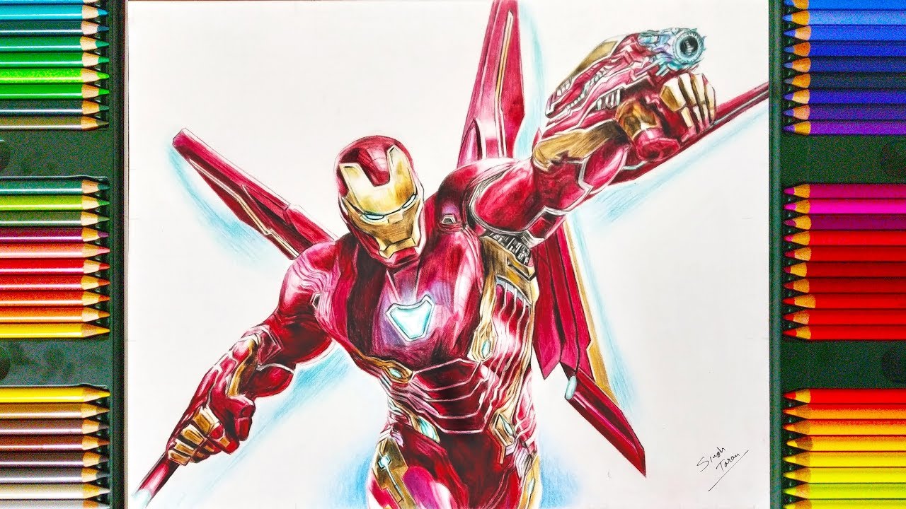 Hyperrealistic Art Drawing: Iron Man MARVEL - YouTube