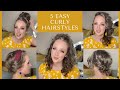 5 EASY CURLY HAIRSTYLES - Super easy curly updo's for naturally curly