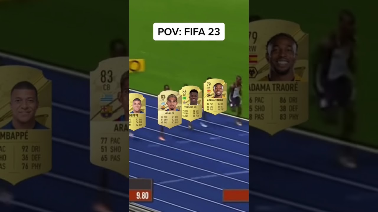 POV: Araujo sprint duel in FIFA 23… 😅👀