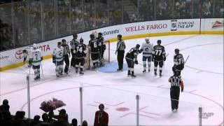 Jonathan Quick Waves Eddie Lack Over to Fight 03/21/15 [HD]