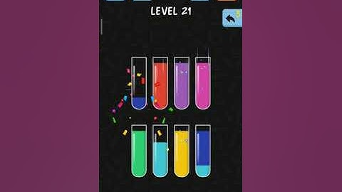 Water Color Sort Level 21 Puzzle Android Game Play 2021 || BOT GAMEPLAY #shorts