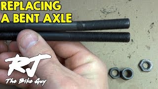 how to replace a bent axle on a bike wheel