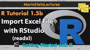Importing/Reading Excel data into R using RStudio (readxl) | R Tutorial 1.5b | MarinStatsLectures
