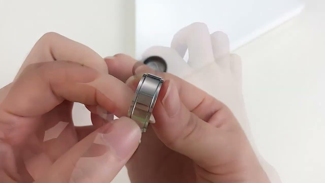 Vnox Spinner Rotatable Ring For Men Women-6-8mm Solid Glossy M