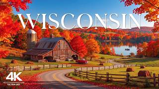 Beautiful Autumn in Wisconsin 4K 🍁 Northwoods Forests, Scenic Lakes & Golden Fall Landscapes