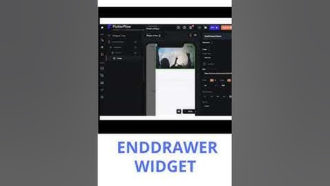 FLUTTERFLOW ENDDRAWER WIDGET #flutterflow #videotutorial #shorts #flutter #enddrawer