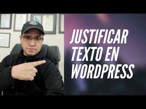 Como justificar texto en Wordpress 5.5 / Beto Lopez  2020