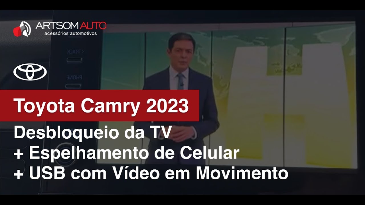 Toyota Camry 2023 Desbloqueio TV Espelhamento de celular e USB Vídeo em movimento - ArtsomAuto
