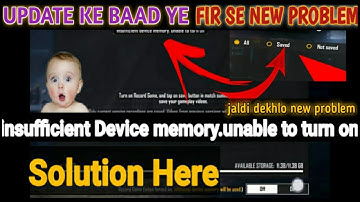 Insufficient Device Memory Unable to Turn On Problem Solve || Free Fire Replay On Kaise Kare/update🥰