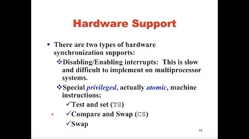 Concurrent Computing Part III: Hardware Support