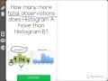 Comparing Observations in Histograms