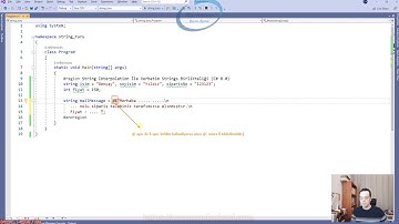 312.1) String Interpolation İle Verbatim String Birlikteliği (C# 8.0)