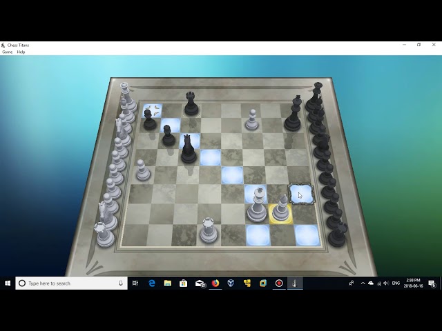 Beating Chess Titans Windows Game at Level 7 