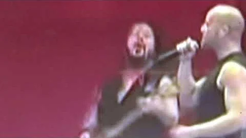 Dimebag Darrell and Vinnie Paul RARE onstage with Disturbed