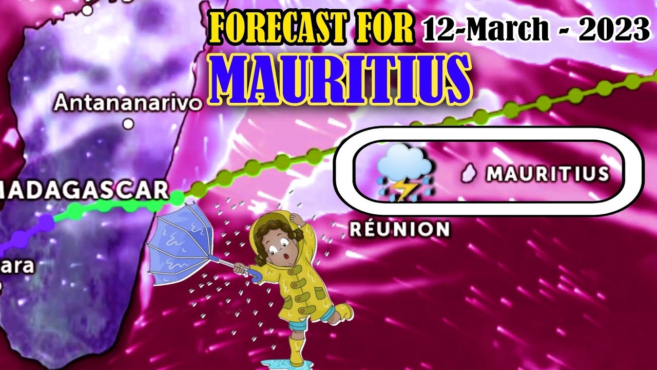 MAURITIUS weather forecast | 12 March 2023 | Rainfall Forecast - YouTube