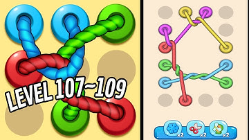 🏅 TANGLED LINE 3D: Knot Twisted 🤪 Level 107~109 🧩 Gameplay Walkthrough