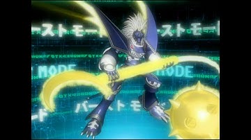 MirageGaogamon Digivolves to MirageGaogamon (Burst Mode) - Digimon Savers / Data Squad [2006]