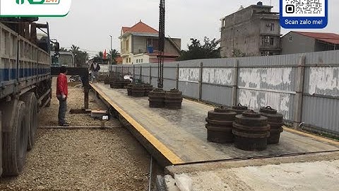 Lắp đặt trạm cân ô tô điện tử 100 tấn kích thước 3m x 18m tại Hải Phòng