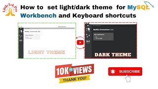 How to change MySQL Workbench Theme (dark/light) in a macOS ?