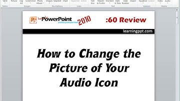 How to change the picture or icon of your audio file in PowerPoint