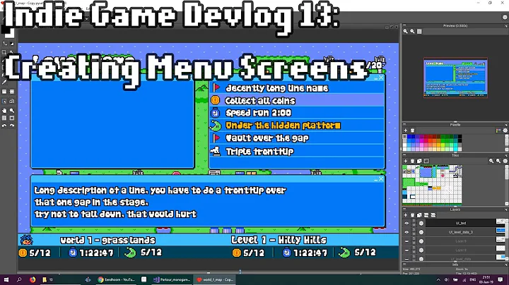 Indie Game Devlog 13 : Creating Menu Screens