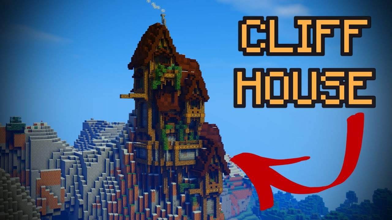How to make a Minecraft CLIFF HOUSE - YouTube