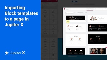 Importing Block templates to a page in Jupiter X