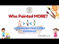 Who Painted More🎨 Compare Fractions with a Fun Art Story!🏆
