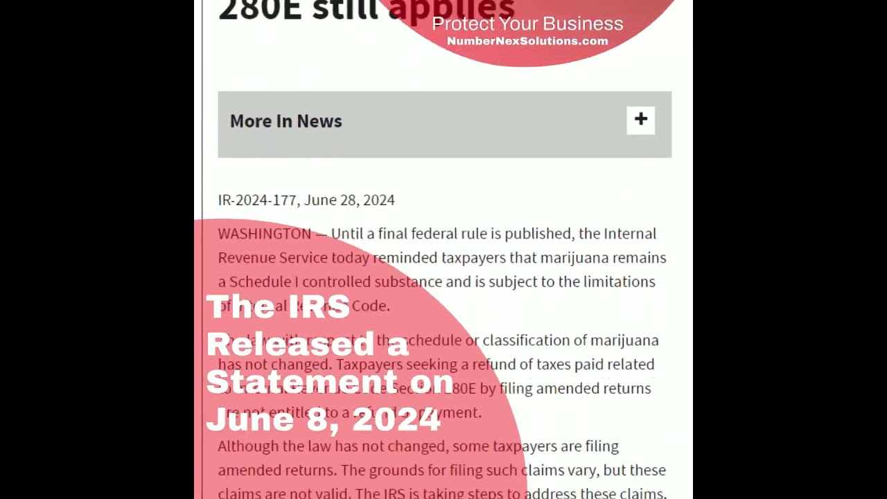 IRS Section 280e and Cannabis Accounting