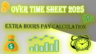 Datos Excel Overtime Sheet 2025 | Easy Overtime Calculation in Excel #exceltips #mstips #excel Guía