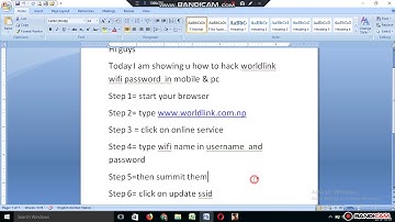 How to hack worldlink wifi password in mobile & pc /work only 50%