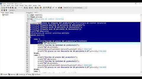 Algoritmo, estructuras de control secuencial, selectiva e iterativa en código C