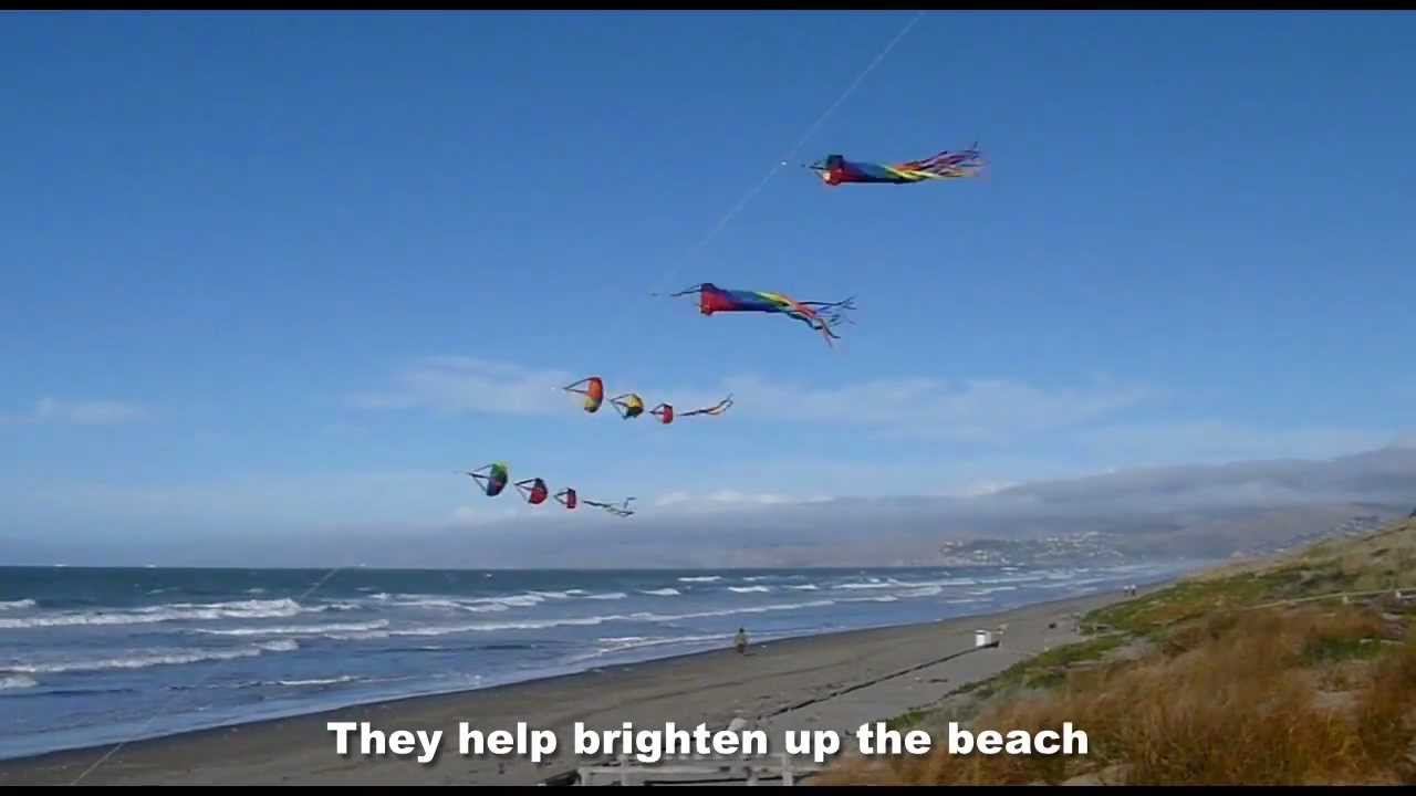 Spinners on a kite line at the beach YouTube