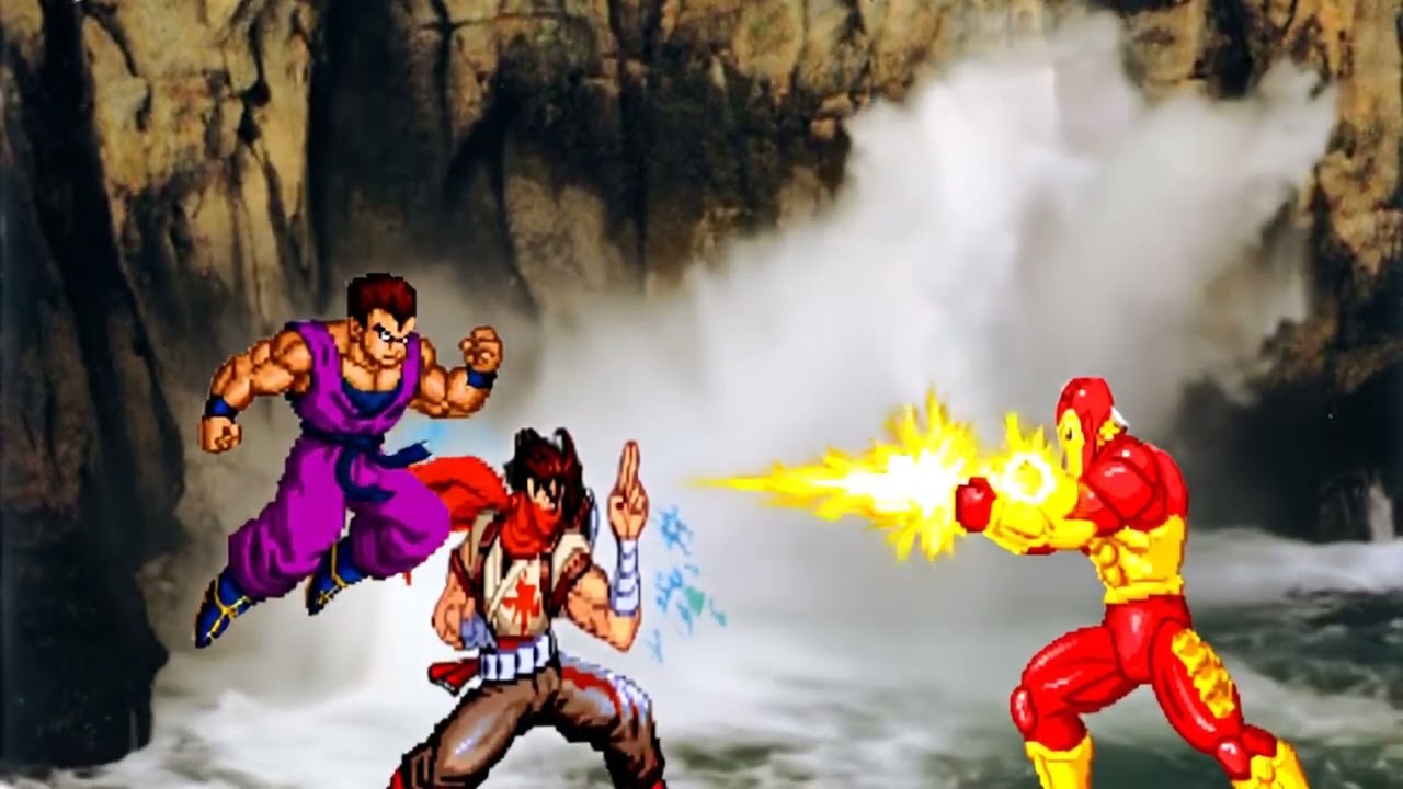 Ryu Strider Hiryu Vs Iron Man Portada de Heroes del Silencio 