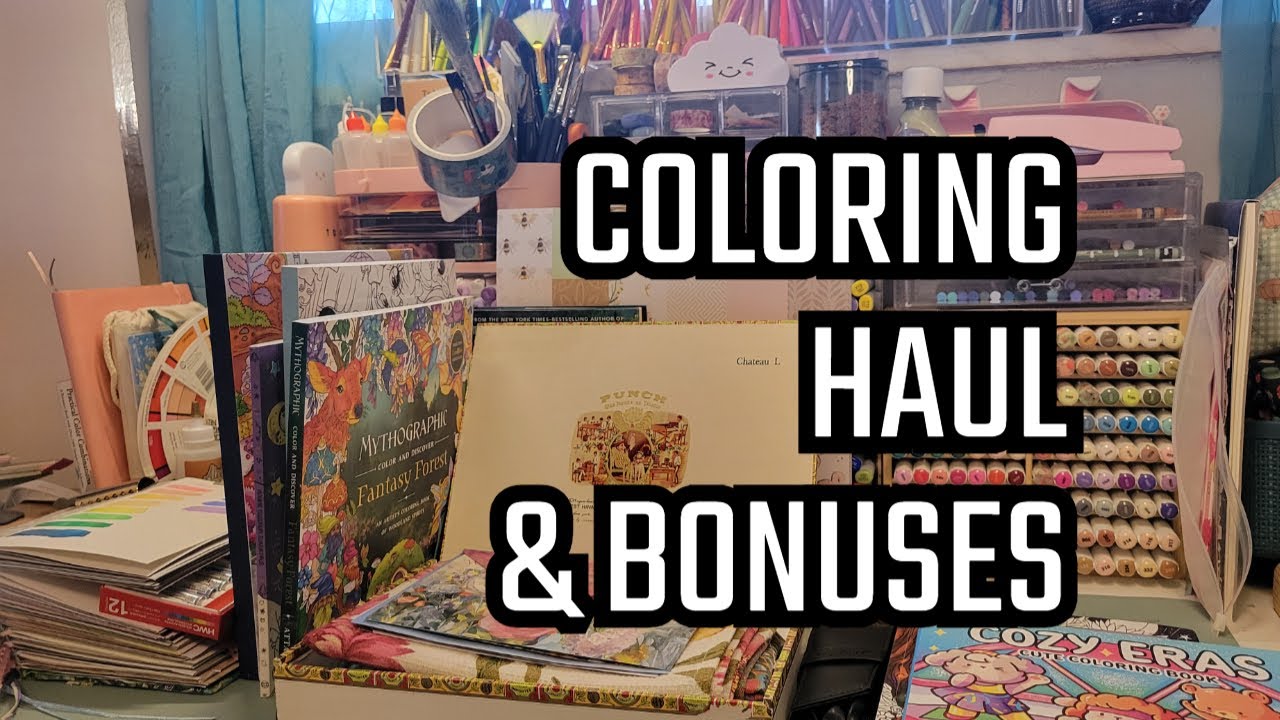 My January's BEST Coloring Haul with BONUS Junk Journal Items!