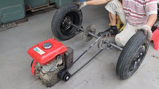 It So Cool!! DIY Go Kart With Belt Drive From Gasoline Engine