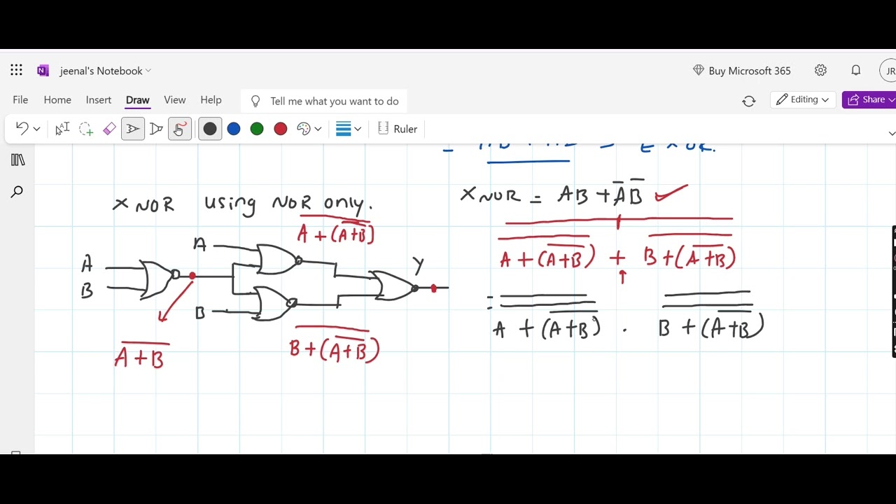 XNOR using NOR only - YouTube
