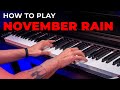 How to play november rain on piano easy beginner tutorial