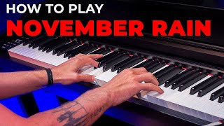How to play November Rain on piano (Easy Beginner Tutorial)