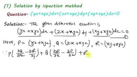total differential equations problems and solutions || inspection method || B.Sc maths 3rd year 2019