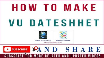 How to Make Date sheet of VU || Virtual University DateSheet || Mid Term Spring 2023 Datesheet